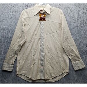 Red Star Casual Shirt Mens XL Multicolor Striped Long Sleeve Collared Button-Up